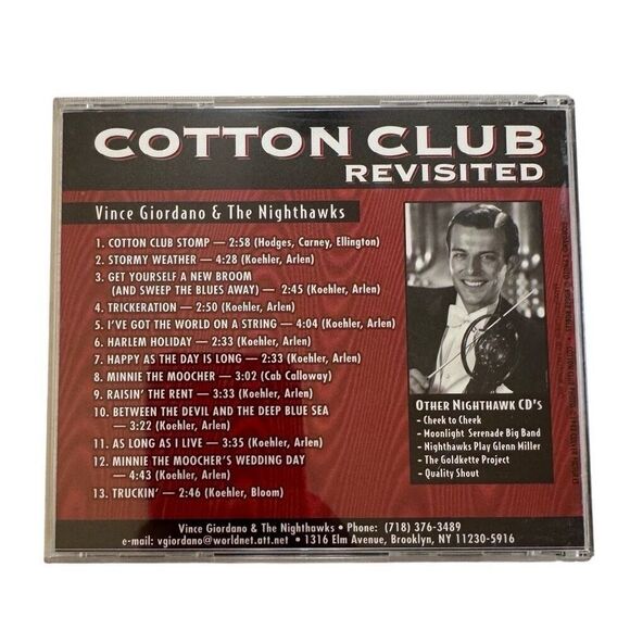 Vince Giordano And The Nighthawks – Cotton Club Revisited ( CD, Self Released) - Picture 2 of 4